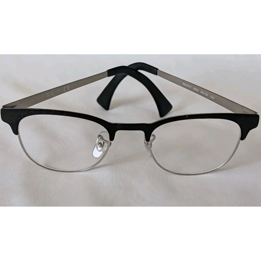 Ray-Ban RB‎ 6317 2832 49-20-140 Black/Silver Eyeglasses Frame Only
